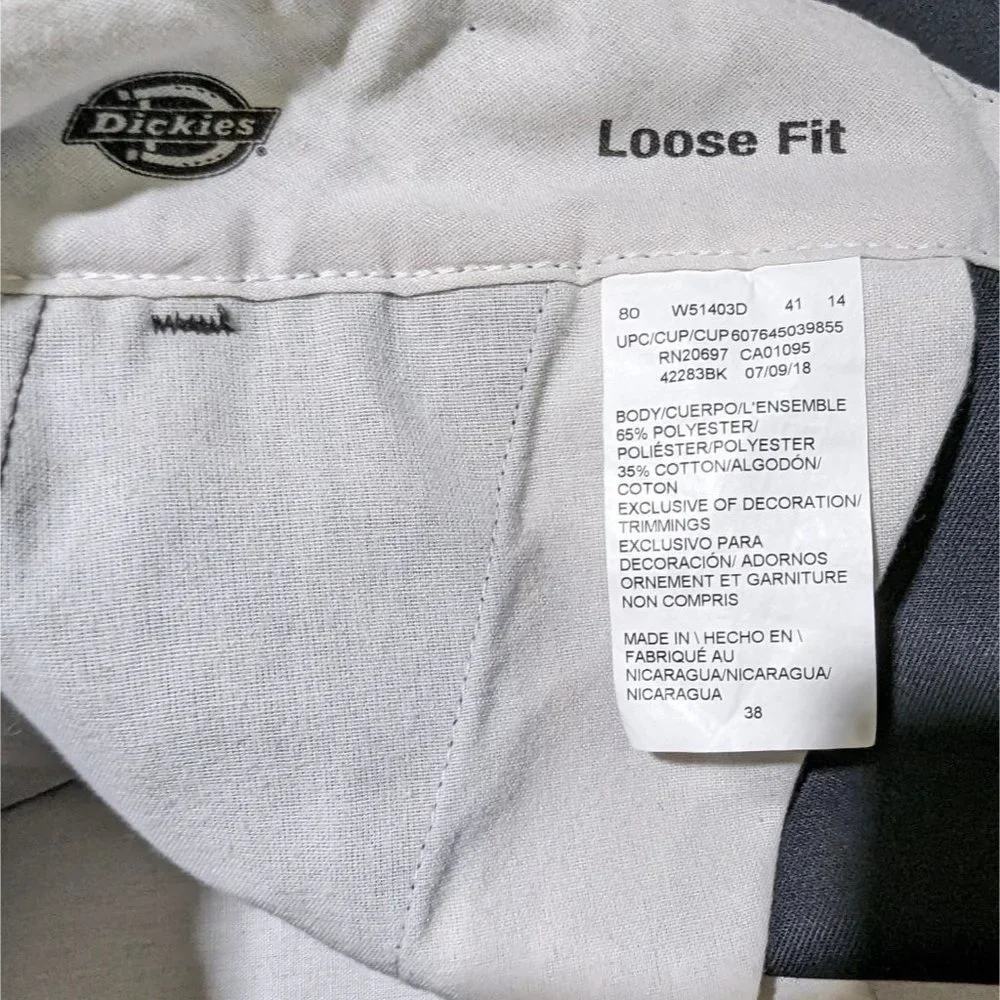 DICKIES Loose Fit Navy‎ blue work short style size 38 - Picture 5 of 7